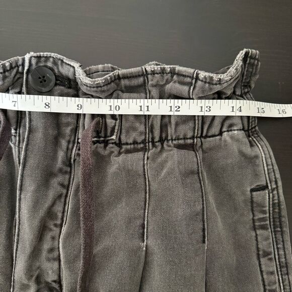 Free People Womens Margate Pleated Trouser Pants Size M Dark Gray Boho Casual - Picture 11 of 13